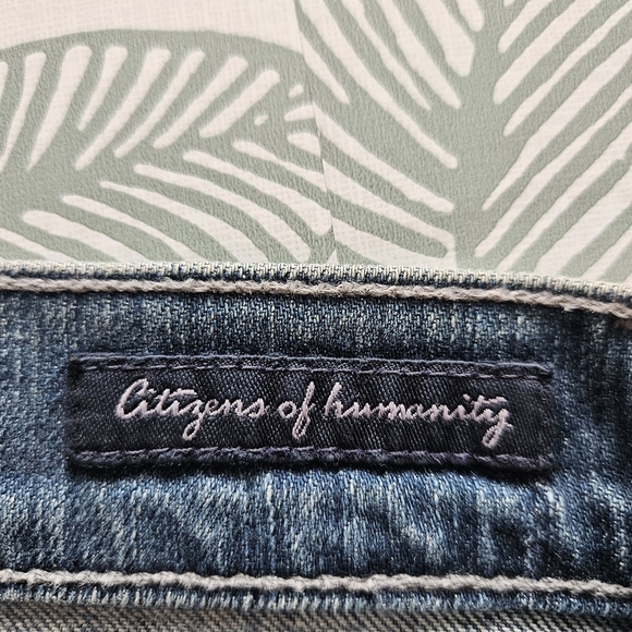 NWT!!!‎ Citizens of Humanity Rosette Cropped Flare Jeans Size 25 - Picture 2 of 7